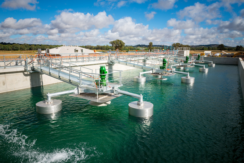 Water being filled into treatment tank for hydrotesting