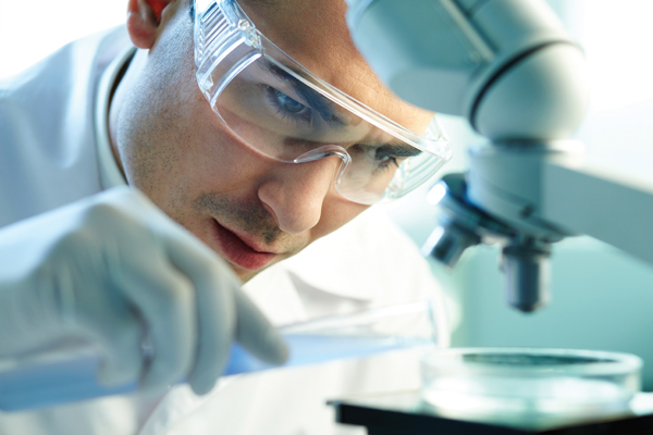 Scientist in laboratory, application of Deionisation Systems